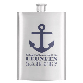 Funny Naval Drunken Sailor Zee Shanty Nautical Flacon