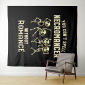 Funny Necromancer Dansende Skeletten Wandkleed (In Situ (horizontaal))