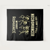 Funny Necromancer Dansende Skeletten Wandkleed (Voorkant (horizontaal))