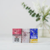 Funny Neoplasticisme art style klantgericht Visitekaartje (Staand voorkant)