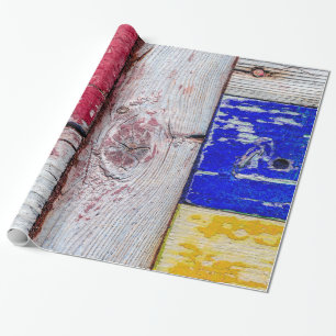 Funny Neoplasticisme, houten kunststijl Cadeaupapier