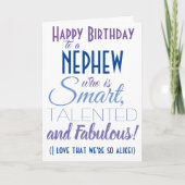 Funny Nephew carte d'anniversaire (Devant)