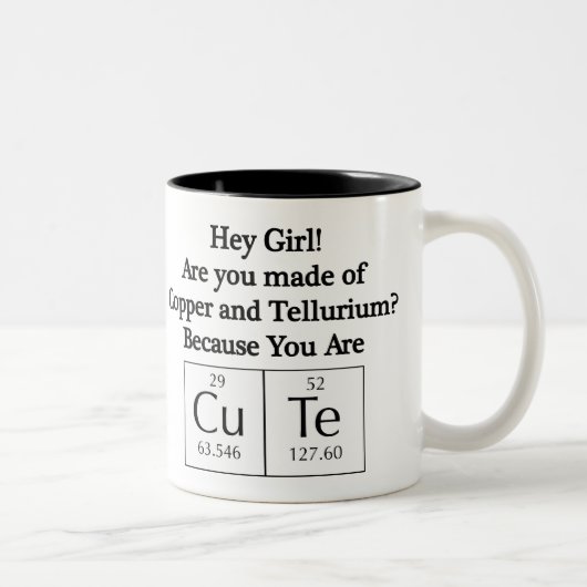 Funny Nerd Chat Up Line Tweekleurige Koffiemok (Rechts)