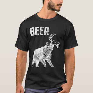 Funny Nerdy Beer Beer Deer Hunter Drinker Pun Dads T-shirt