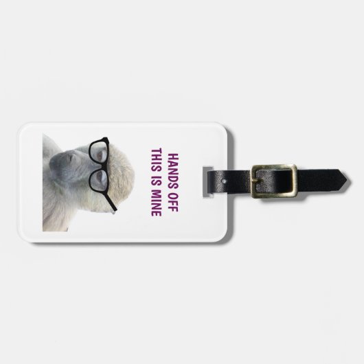 Funny Nerdy Hipster-aap met bril uit Bagagelabel (Voorkant horizontaal)