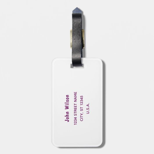 Funny Nerdy Hipster-aap met bril uit Bagagelabel (Achterkant verticaal)