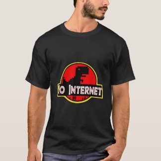 Funny Nerdy No Internet Dinosaur Computer Science T-shirt