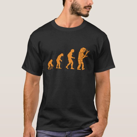 Funny Nerdy Robot Evolution Computer Robotics Geek T-shirt (Voorkant)