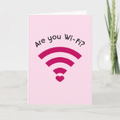 Funny Nerdy Wi-Fi Valentijnse  Kaart (Voorkant)