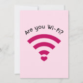 Funny Nerdy Wi-Fi Valentines Carte Plat (Devant)