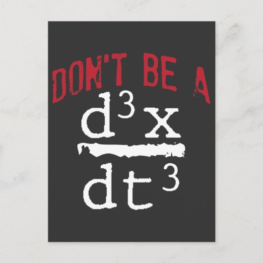 Funny Nerdy Wiskunde Physics Joke Geek wiskunde Briefkaart (Voorkant)