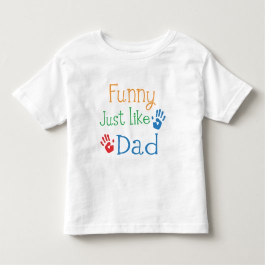 Funny net als papa kinder shirts (Voorkant)