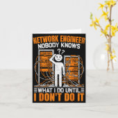 Funny Network Engineer Design For Men Network Engi Kaart (Gele Bloem)