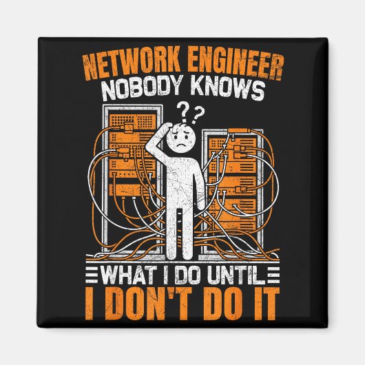 Funny Network Engineer Design For Men Network Engi Magneet (Voorkant)