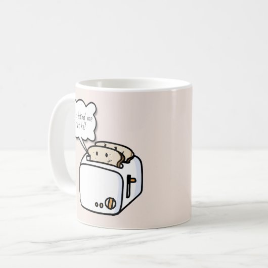 Funny Neuroast Toast and Evil Toast Cartoon Koffiemok (Voorkant links)