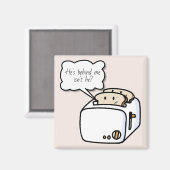 Funny Neuroast Toast and Evil Toast Cartoon Magneet (Voorkant / Achterkant)