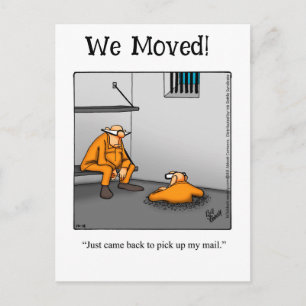 Funny New Address Announcement Briefkaart