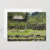 Funny New Address - Eco Friendly Hut Aankondigingskaart (Voorkant / Achterkant)