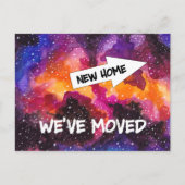 Funny New Address in Cosmic Outer Space Moving Aankondigingskaart (Voorkant)