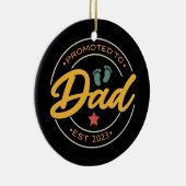 Funny New Dad Jokes Dad EST 2023 First Dad Keramisch Ornament (Rechts)