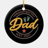 Funny New Dad Jokes Dad EST 2023 First Dad Keramisch Ornament (Achterkant)