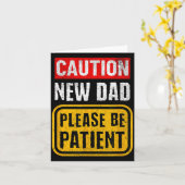 Funny New Dad New Father First Baby  Kaart (Gele Bloem)