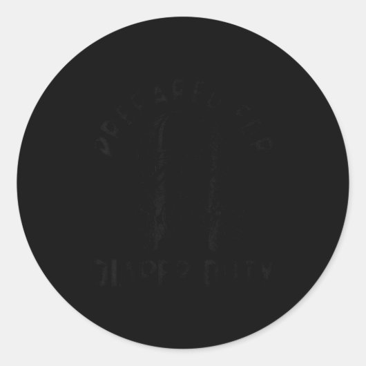 Funny New Dad Prepared For Diaper Duty Ronde Sticker (Voorkant)