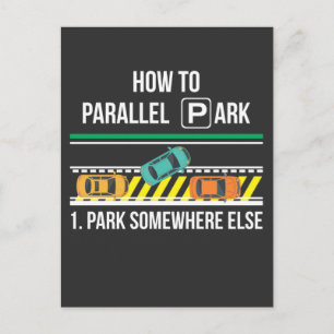 Funny New Driver License Advice Parallel Park Briefkaart