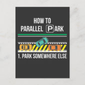 Funny New Driver License Advice Parallel Park Briefkaart (Voorkant)