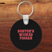 Funny New England Boston's Wicked Ah  Sleutelhanger (Voorkant)