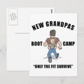 Funny New Grandpa Boot Camp Briefkaart (Voorkant / Achterkant)