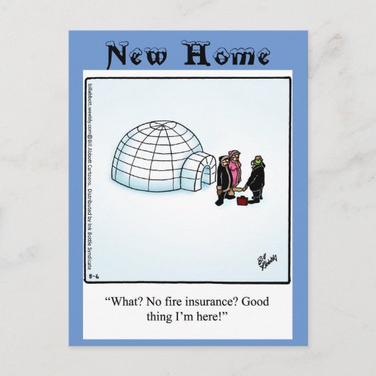 Funny "New Home" Aankondiging Briefkaart (Voorkant)