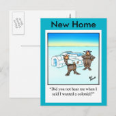 Funny New Home Announcement Briefkaart (Voorkant / Achterkant)