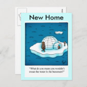 Funny New Home Briefkaart (Voorkant / Achterkant)