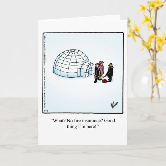 Funny New Home Gefeliciteerd Kaart (Gele Bloem)