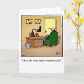 Funny New Job Félicitations Carte de voeux (Fleur jaune)