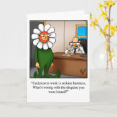 Funny New Job Félicitations Carte de voeux (Fleur jaune)