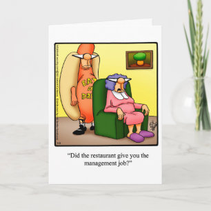 Funny New Job Félicitations Humour Carte de voeux