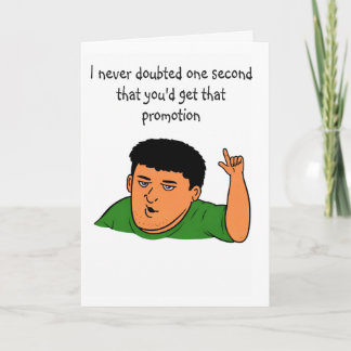 Funny new job promotion congratulations kaart