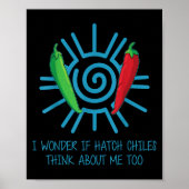 Funny New Mexico Peppers Hatch Chili Poster (Voorkant)