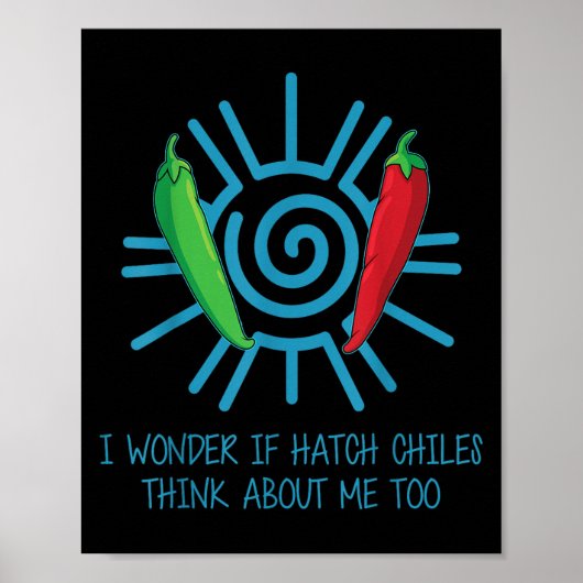 Funny New Mexico Peppers Hatch Chili Poster (Voorkant)