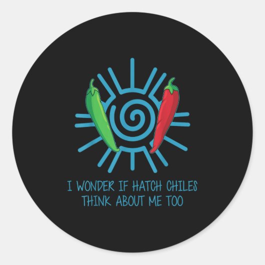 Funny New Mexico Peppers Hatch Chili Ronde Sticker (Voorkant)