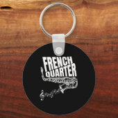 Funny New Orleans Mardi Gras Jazz Saxophone Sleutelhanger (Voorkant)
