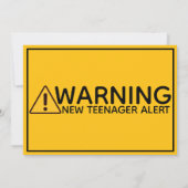 Funny New teenager 13th Birthday Invitation (Dos)