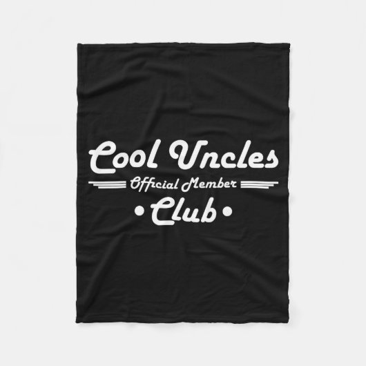 Funny New Uncle Pregnancy Announcement Cool Uncles Fleece Deken (Voorkant)