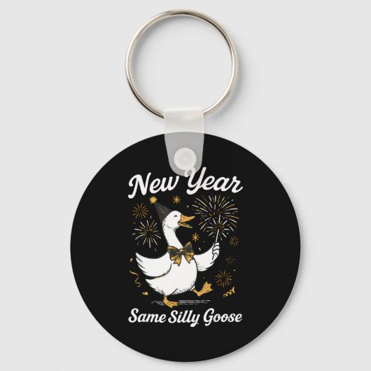 Funny New Year Same Silly Goose Happy New Year 202 Sleutelhanger (Voorkant)
