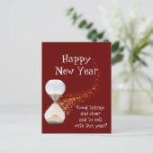 Funny New Years 2021 Quote Hourglass Briefkaart (Staand voorkant)