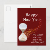 Funny New Years 2021 Quote Hourglass Briefkaart (Voorkant / Achterkant)