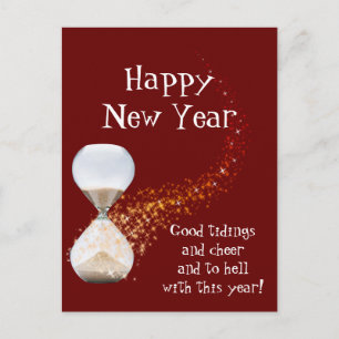 Funny New Years 2021 Quote Hourglass Briefkaart
