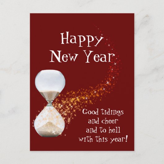 Funny New Years 2021 Quote Hourglass Briefkaart (Voorkant)